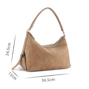 STAND Oilベージュ ショルダーバッグ 中型 STAND OIL: ステッチ ポスト ショルダー ハンド バッグ