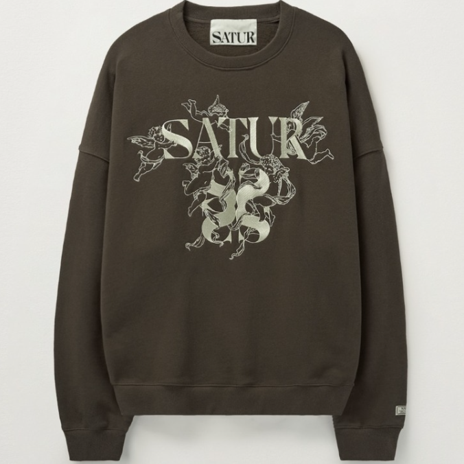 SATUR セター スウェット Angel Graphic Sweatshirt 4FK1822