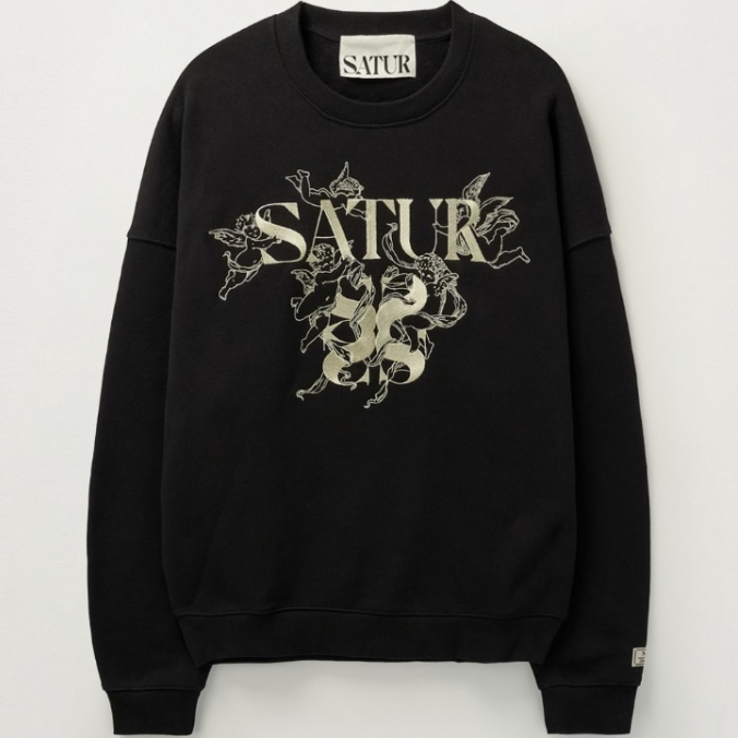 SATUR セター スウェット Angel Graphic Sweatshirt 4FK1822