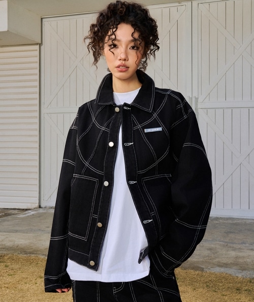 AFGK 2024SS Masiwei着用 パッチワーク デニムジャケット｜MIRISE