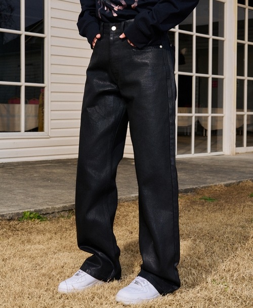 AFGK 2024SS ワックス加工 ストレート デニムパンツ｜MIRISE(ミライズ