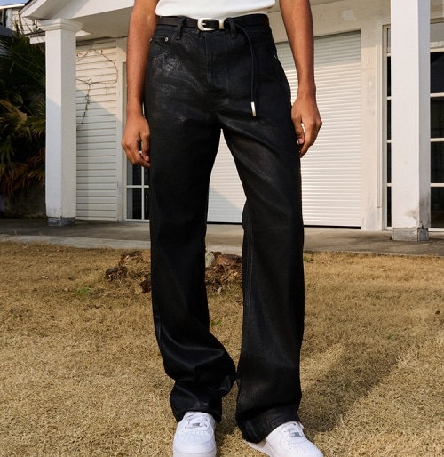 AFGK 2024SS ワックス加工 ストレート デニムパンツ｜MIRISE(ミライズ