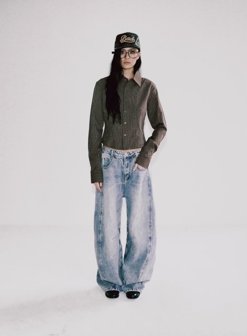 BADBLOOD ワイドレッグ ジーンズ Charlie Barrel Jeans｜MIRISE 