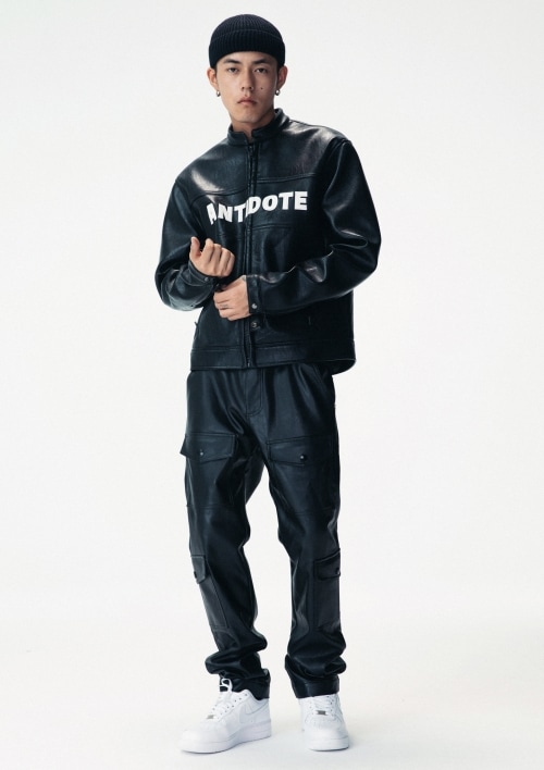 ANTIDOTE ロゴパッチ フェイクレザージャケット｜MIRISE(ミライズ)公式通販