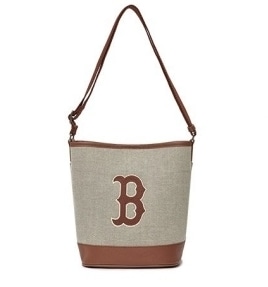 ★MLB Korea★ Basic Big Logo Canvas Bucket Bag BOS Cream 3AB MLB Korea BASIC BIG LOGO CANVAS BUCKET BAG バケット