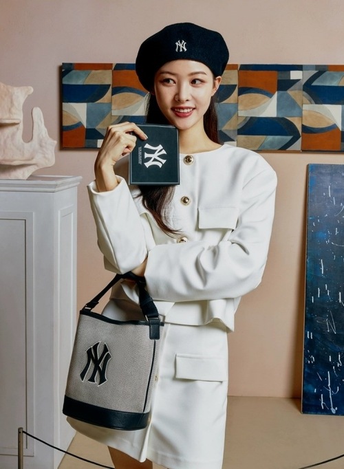 MLB Korea BASIC BIG LOGO CANVAS BUCKET BAG バケット