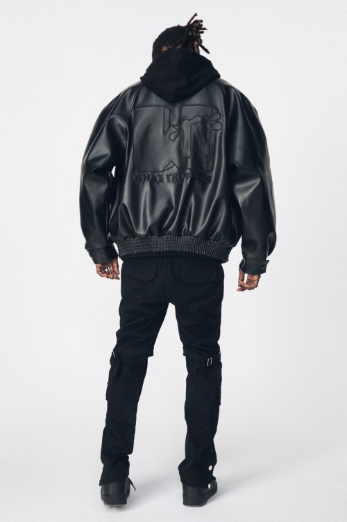 ANTIDOTE エンボスロゴ フェイクレザージャケット｜MIRISE(ミライズ