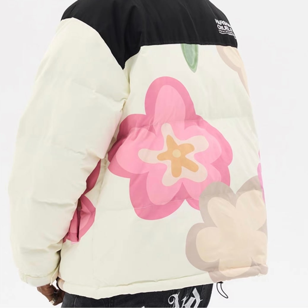 HARSH AND CRUEL カラフル フラワープリント ダウンジャケット｜MIRISE