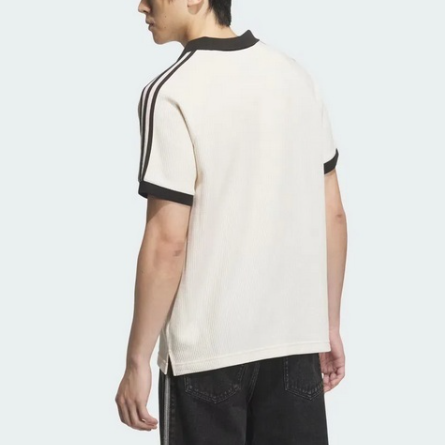 adidas originals スリーストライプ ワッフル ポロシャツ WAFFLE