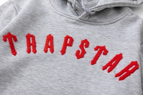 TRAPSTARレッド確実正規品 トラップスター アイアンゲート フード付きパファージャケット