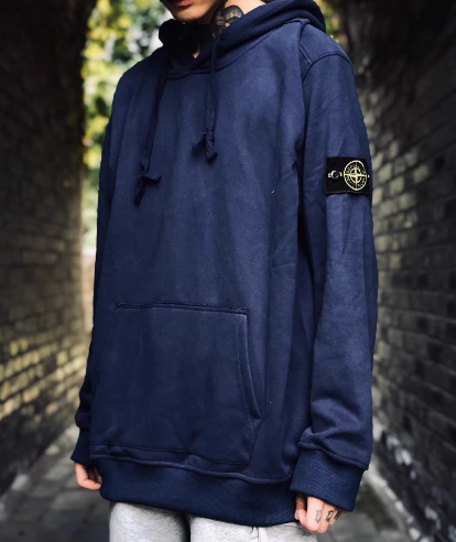 STONE ISLAND ワッペンパッチ コットン フーディー Brushed