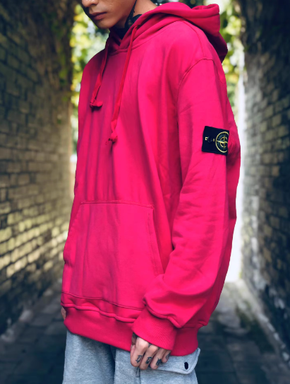 STONE ISLAND ワッペンパッチ コットン フーディー Brushed