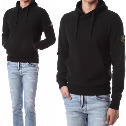 STONE ISLAND ワッペンパッチ コットン フーディー Brushed