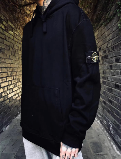 STONE ISLAND ワッペンパッチ コットン フーディー Brushed