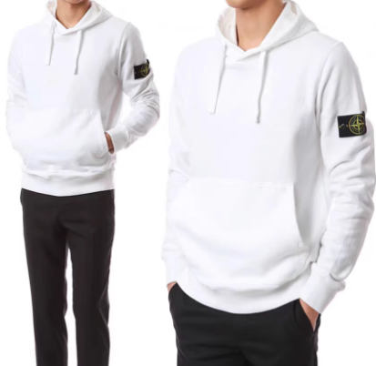 STONE ISLAND ワッペンパッチ コットン フーディー Brushed STONE ISLAND ワッペンパッチ コットン フーディー Brushed