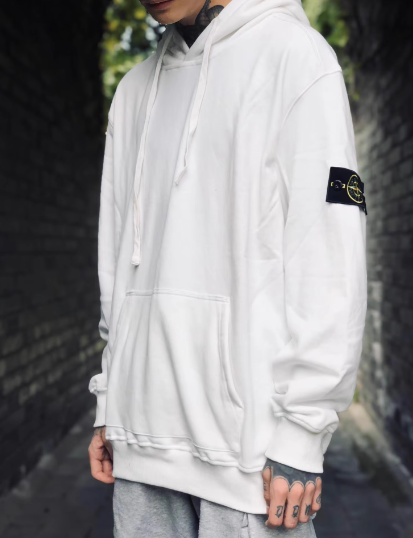 ＊STONE ＊コットン フーディー STONE ISLAND ワッペンパッチ コットン フーディー Brushed