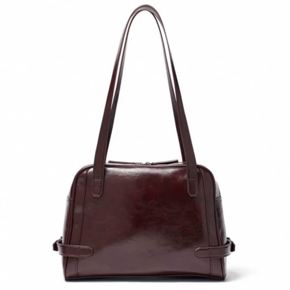 MATIN KIM ショルダーバッグ BIKER DETAIL SQUARE SHOULDER BAG