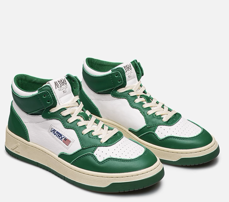 AUTRY MEDALIST MID ハイカット スニーカー グリーン AUMM-WB03