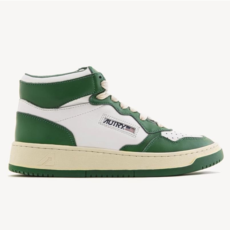 AUTRY MEDALIST MID ハイカット スニーカー グリーン AUMM-WB03