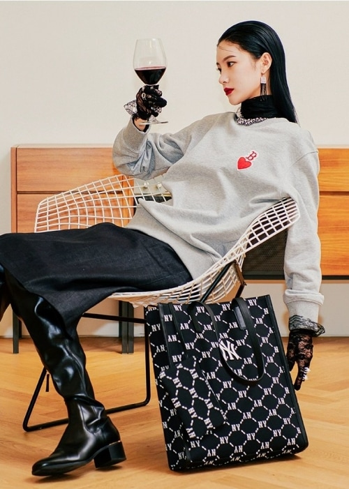 バッグ MLB KOREA MLB KOREA] Diamond Monogram Jacquard Mini Cross Bag New York