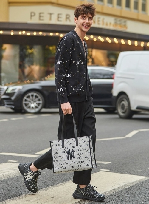 MLB Korea BIG DIA MONOGRAM JACQUARD L TOTE BAG ジャカード