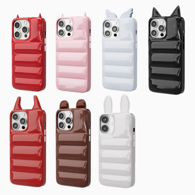 iPhoneアクセサリー The Puffer Case - Rouge / iPhone 14/13 The Puffer Case® - Rouge | Urban Sophistication