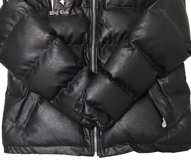 Thug Club ダウンジャケット Leather Puffer Jacket｜MIRISE