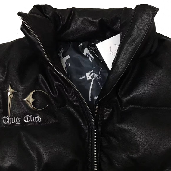 Thug Club ダウンジャケット Leather Puffer Jacket｜MIRISE