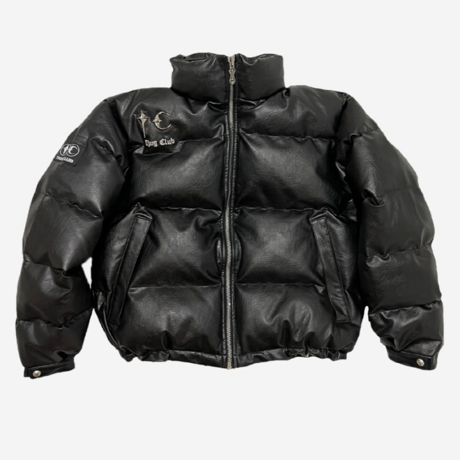 Thug Club ダウンジャケット Leather Puffer Jacket｜MIRISE