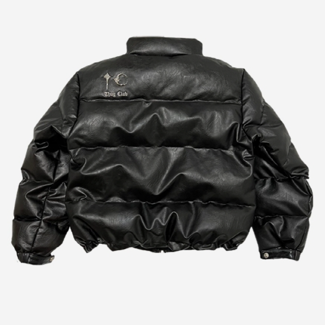 Thug Club ダウンジャケット Leather Puffer Jacket｜MIRISE