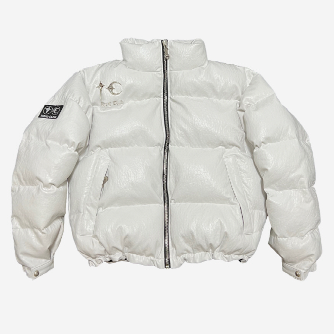 THUG CLUB ダウンジャケット　サイズ2 Thug Club ダウンジャケット Leather Puffer Jacket｜MIRISE