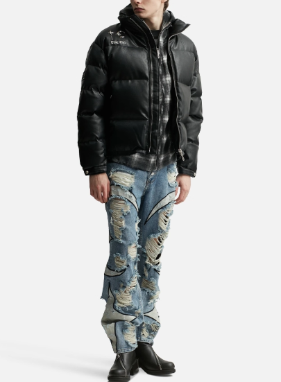 Thug Club ダウンジャケット Leather Puffer Jacket｜MIRISE
