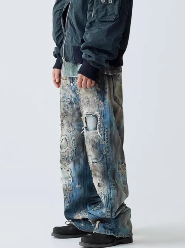 Thug Club ダメージ デニムパンツ Combat Casualty Care Denim Pants