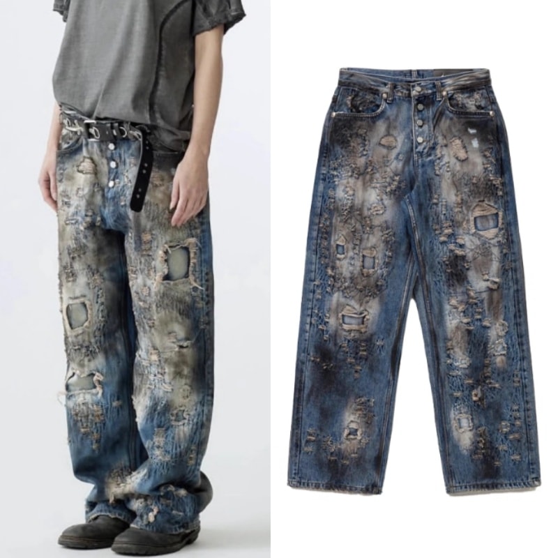 Thug Club ダメージ デニムパンツ Combat Casualty Care Denim Pants
