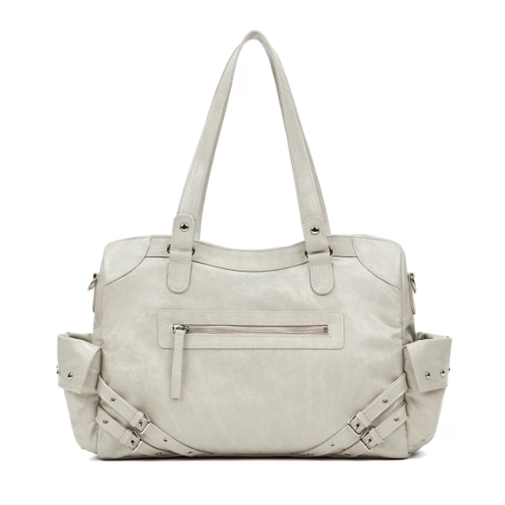 韓国 DEINET トートバッグ ブラック DEINET デイネット トートバッグ (4色) STUD POCKET BIG BAG