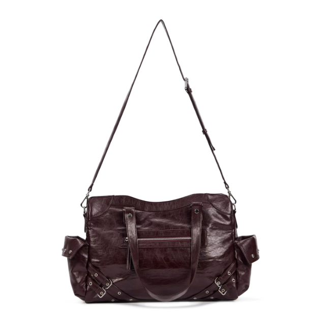DEINET STUD POCKET BIG BAG バーガンディ DEINET デイネット トートバッグ (4色) STUD POCKET BIG BAG