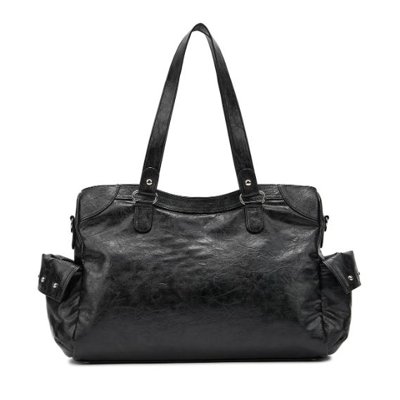 韓国 DEINET トートバッグ ブラック DEINET デイネット トートバッグ (4色) STUD POCKET BIG BAG