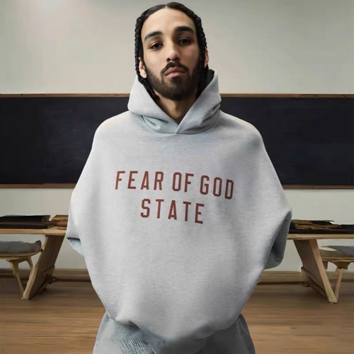 【FEAR OF GOD】'ESSENTIALS' ステート ヘビーフリース パーカー Fear of God Essentials Heavy Fleece Hoodie Military Men's