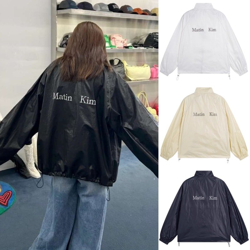 MATIN KIM コーティング ジャンパー LOGO COATING JUMPER