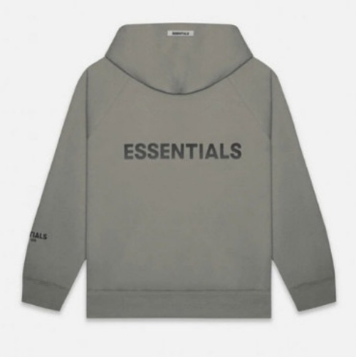 ESSENTIALS フード付きグレー パーカー タグ付き ESSENTIALS