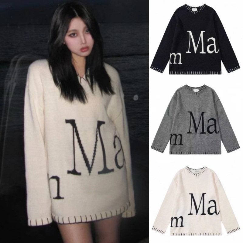 MATIN KIM ニット セーター MATIN BIG LOGO STITCH KNIT PULLOVER