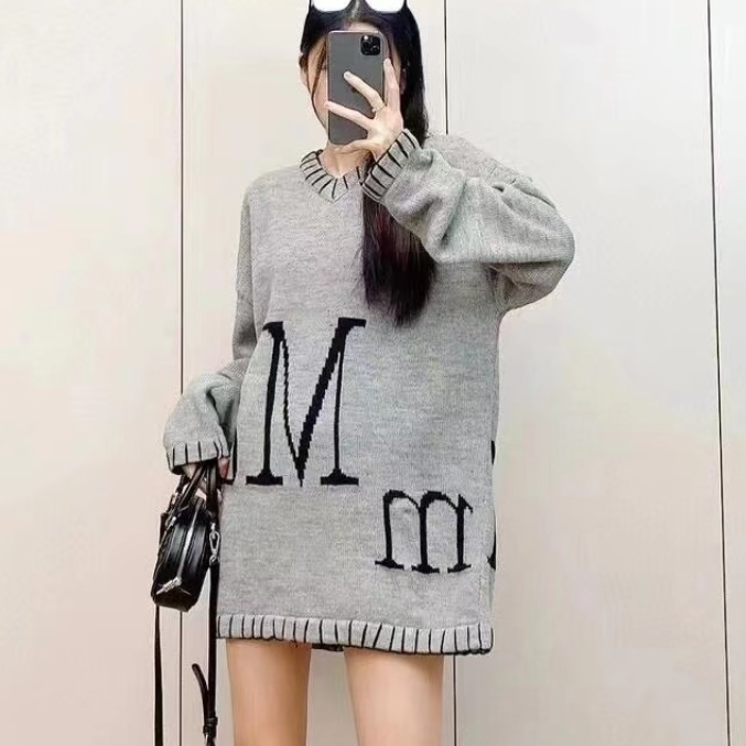 MATIN KIM ニット セーター MATIN BIG LOGO STITCH KNIT PULLOVER