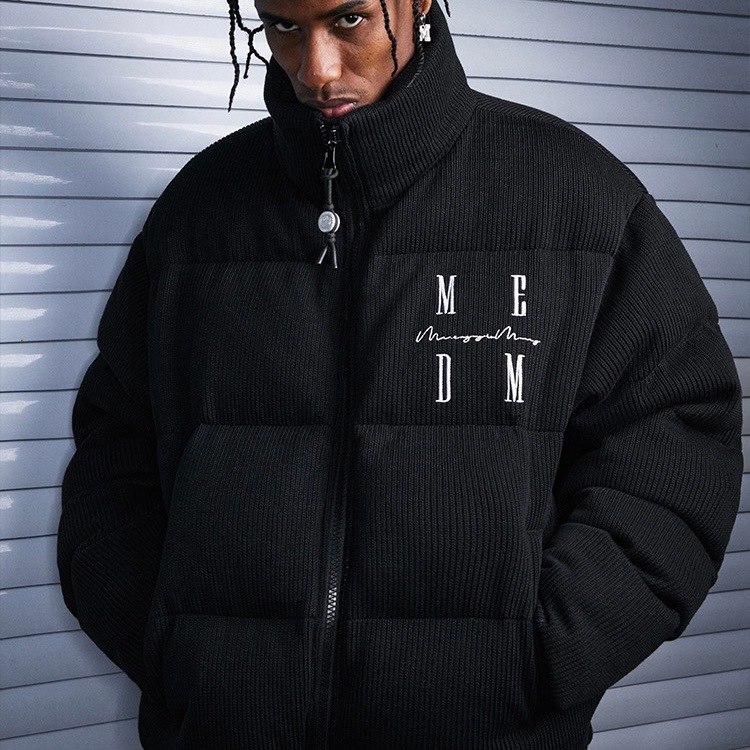 MEDM ヘビーコットン ホワイトダックダウン ワッフル ダウンジャケット