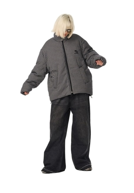 MODITEC スタンドカラー チェック ダウンジャケット｜MIRISE(ミライズ