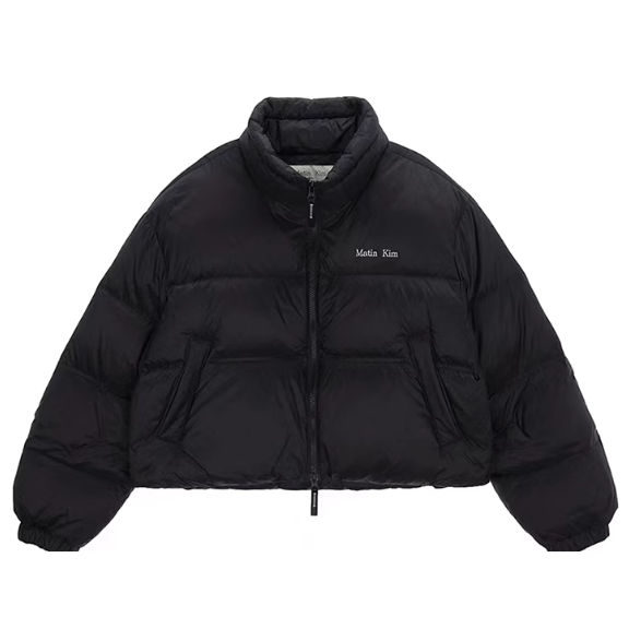 Matin Kim ダークネイビーブルゾン【美品】 MATIN KIM ダウンジャケット 23F/W HIGH NECK CLASSIC CROP PUFFER