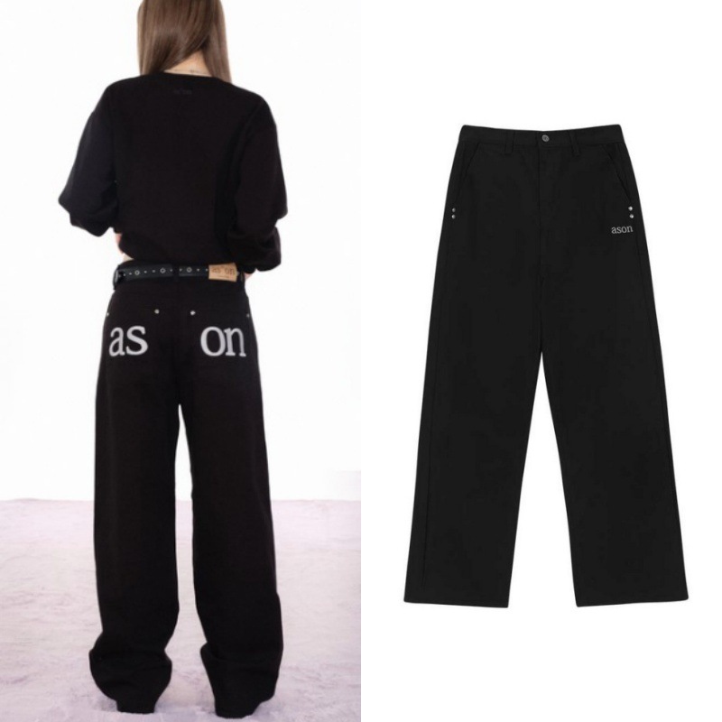 as\"on パンツ SMOG WIDE PANTS / BLACK MUSINSA公式 | ASON SMOG WIDE PANTS / BLACK