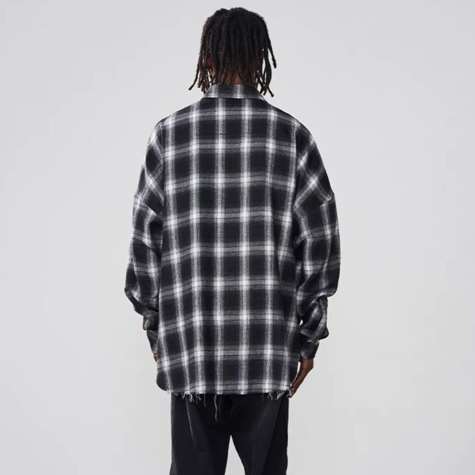 Supreme23FWタータンフランネルチェックシャツ　Black HARSH AND CRUEL フランネル チェック柄 シャツ｜MIRISE