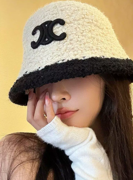 高級感 ラムファー バケットハット CELINE Bucket Hat セリーヌ風