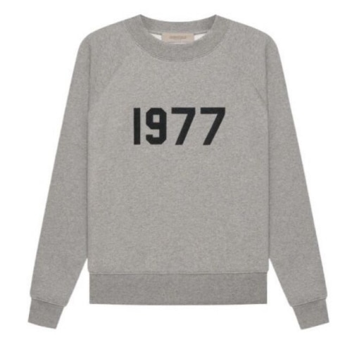 【新品】FEAR OF GOD ESSENTIALS 1977 スウェット Fear of God Essentials 1977 Crewneck Iron Grey Black SS22