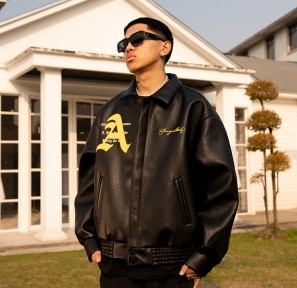 VIP価格】AFGK レーシング イミテーションレザージャケット